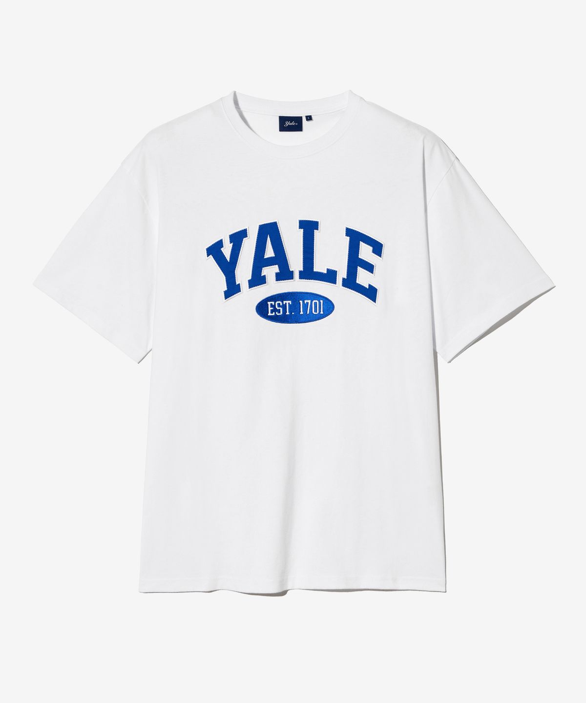 예일(YALE) 투톤아치 반팔티셔츠 로얄 블루