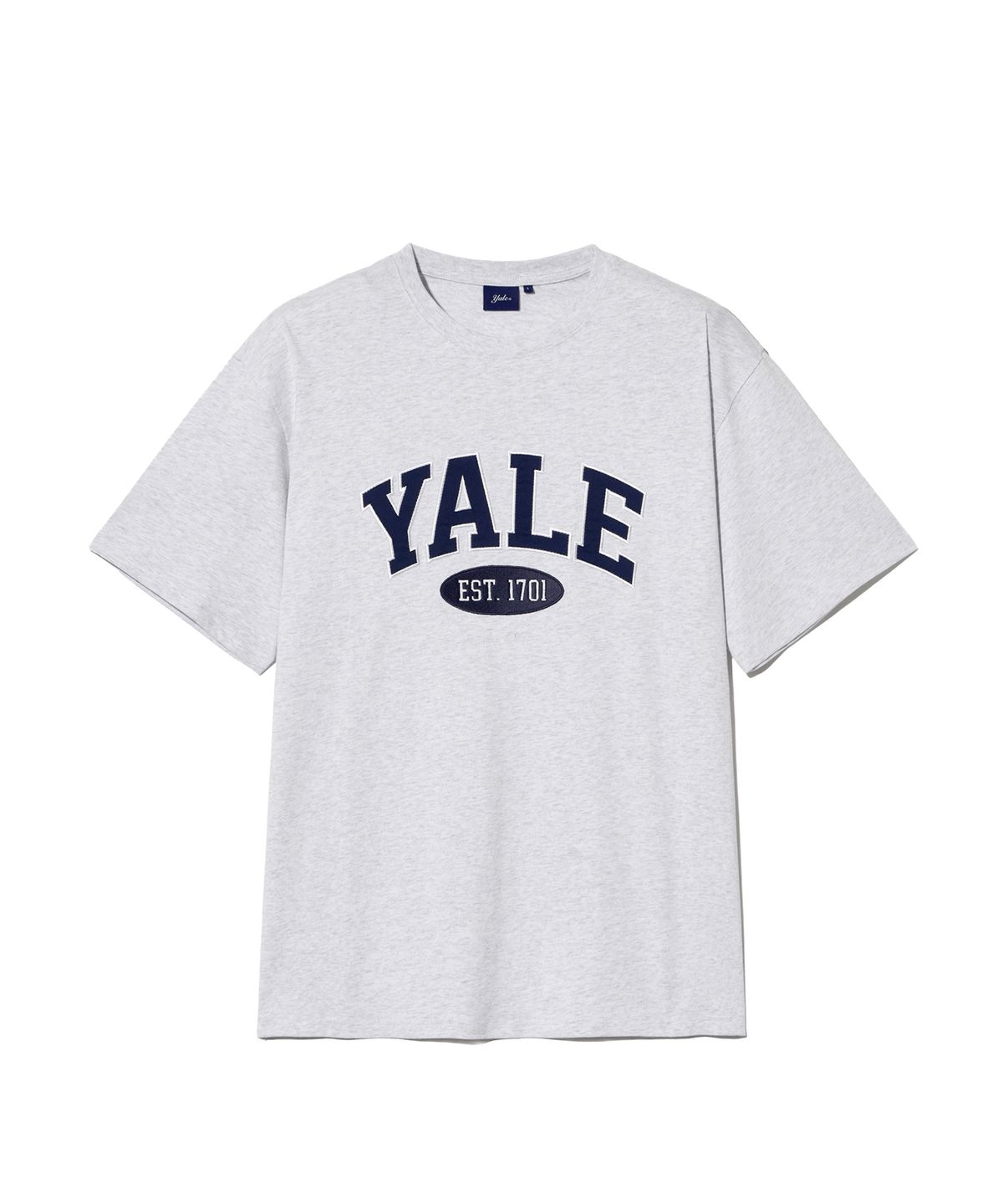 예일(YALE) 투톤아치 반팔티셔츠_라이트 그레이