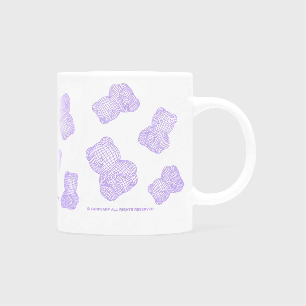 어프어프(EARPEARP) COVY GRID PATTERN-PURPLE(머그컵)