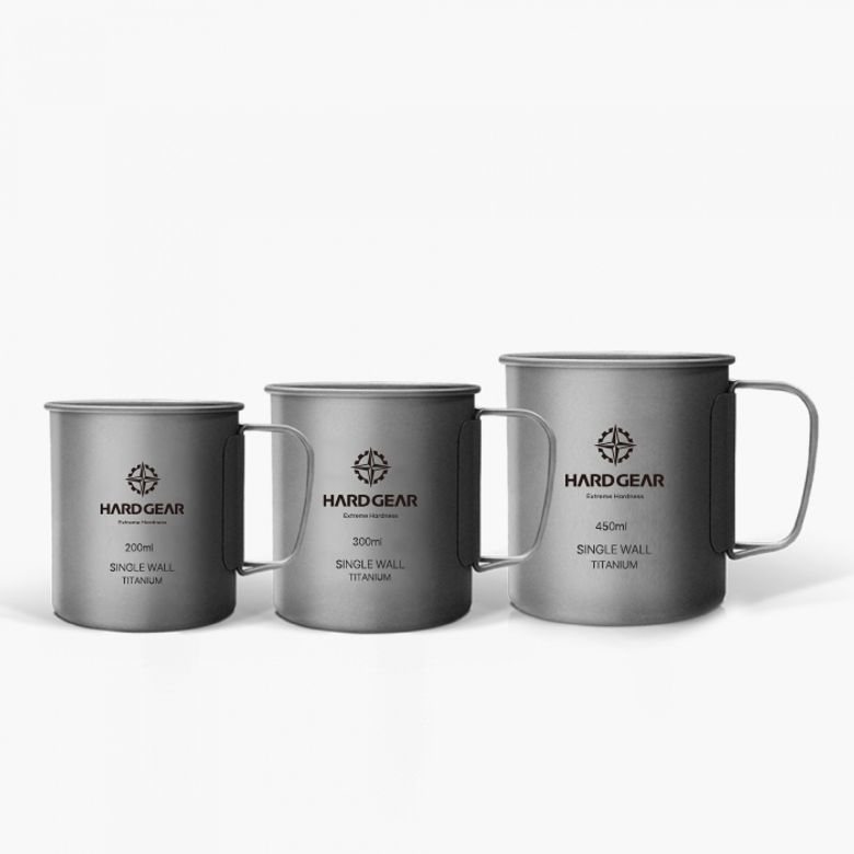 기어 티타늄 머그컵 세트 (200ml/300ml/450ml)