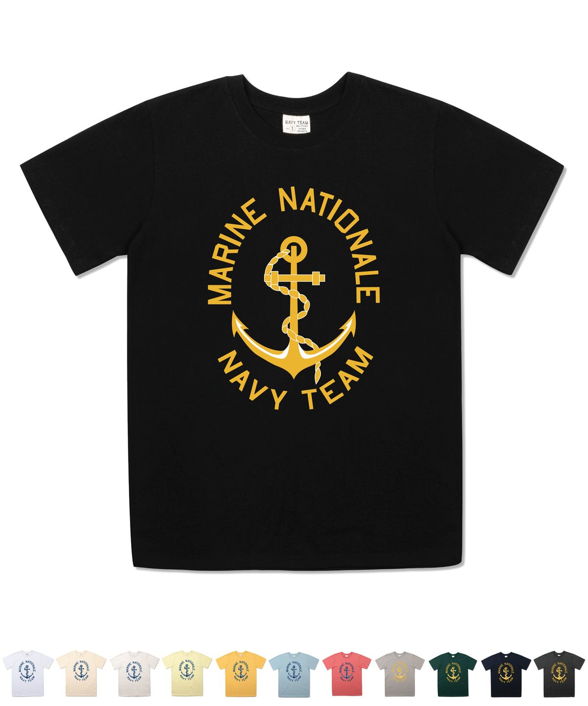 네이비팀(NAVYTEAM) NTV-MARINE NATIONALE SHORT SLEEVE