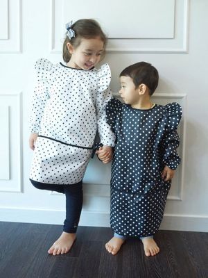 프릴 앞치마 미술가운