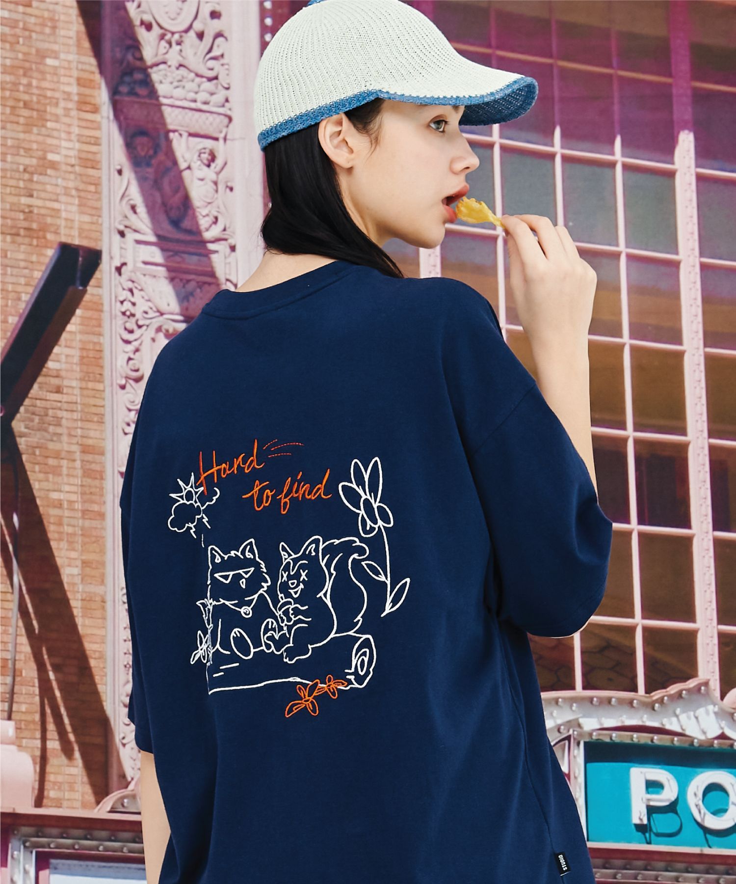【CPGN STUDIO】Find Acorn Embroidery Short Sleeve T-shirt CPGN STUDIO】Find Acorn Embroidery Short Sleeve T-shirt