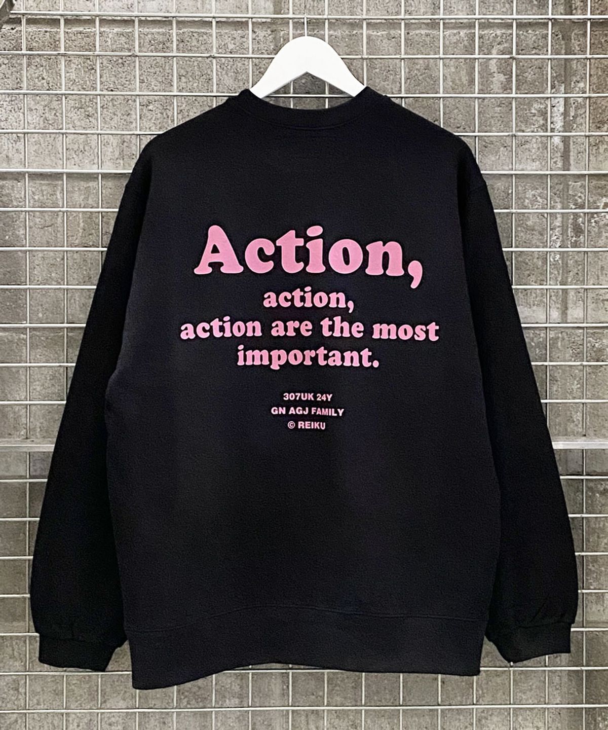 레이쿠(REIKU) RK action mtm black 맨투맨