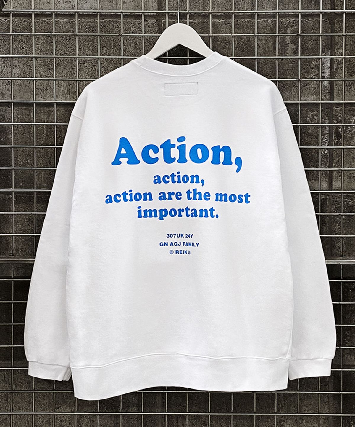 레이쿠(REIKU) RK action mtm white 맨투맨