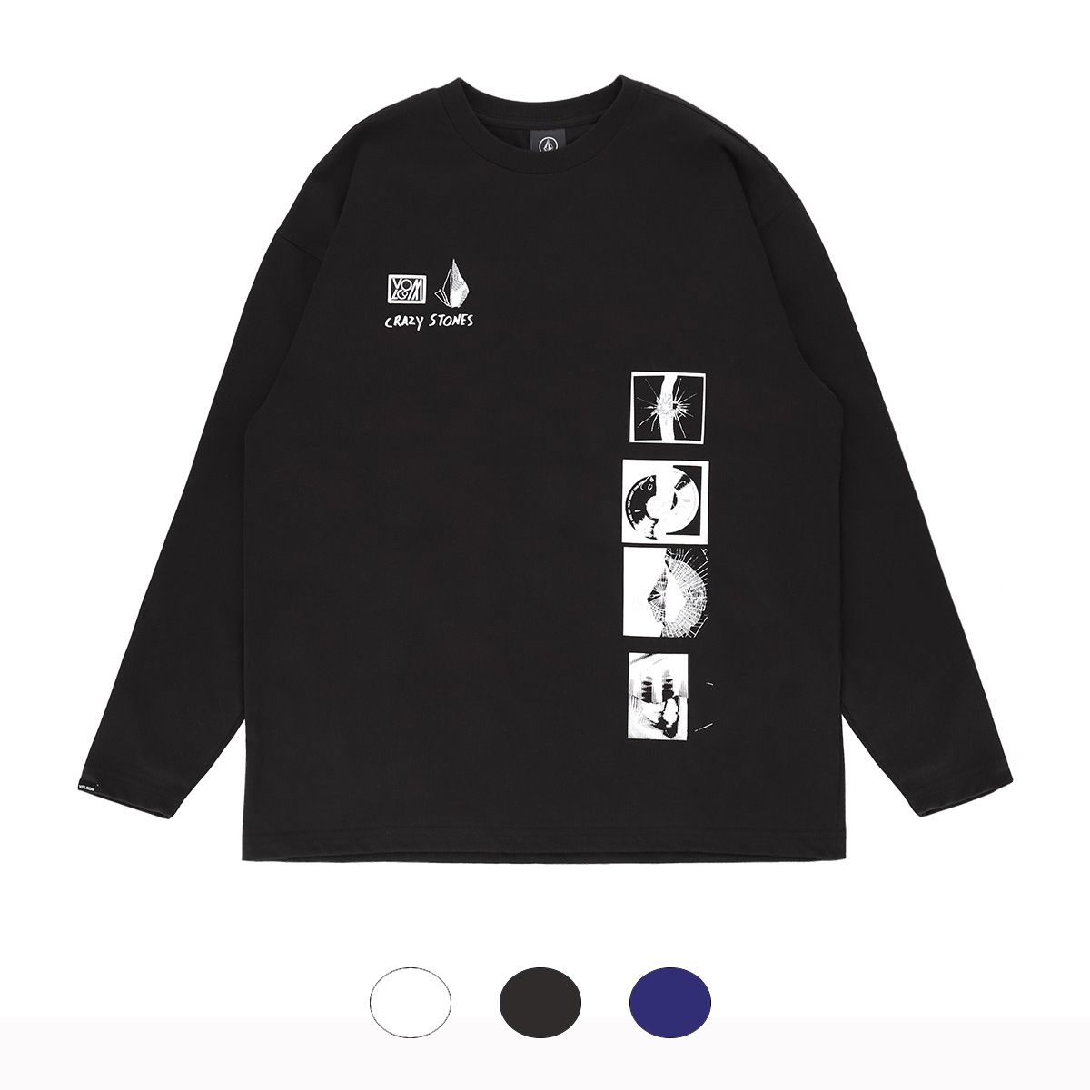 볼컴(VOLCOM) MONO프린트 오버핏 긴팔티셔츠(3 COLOR)