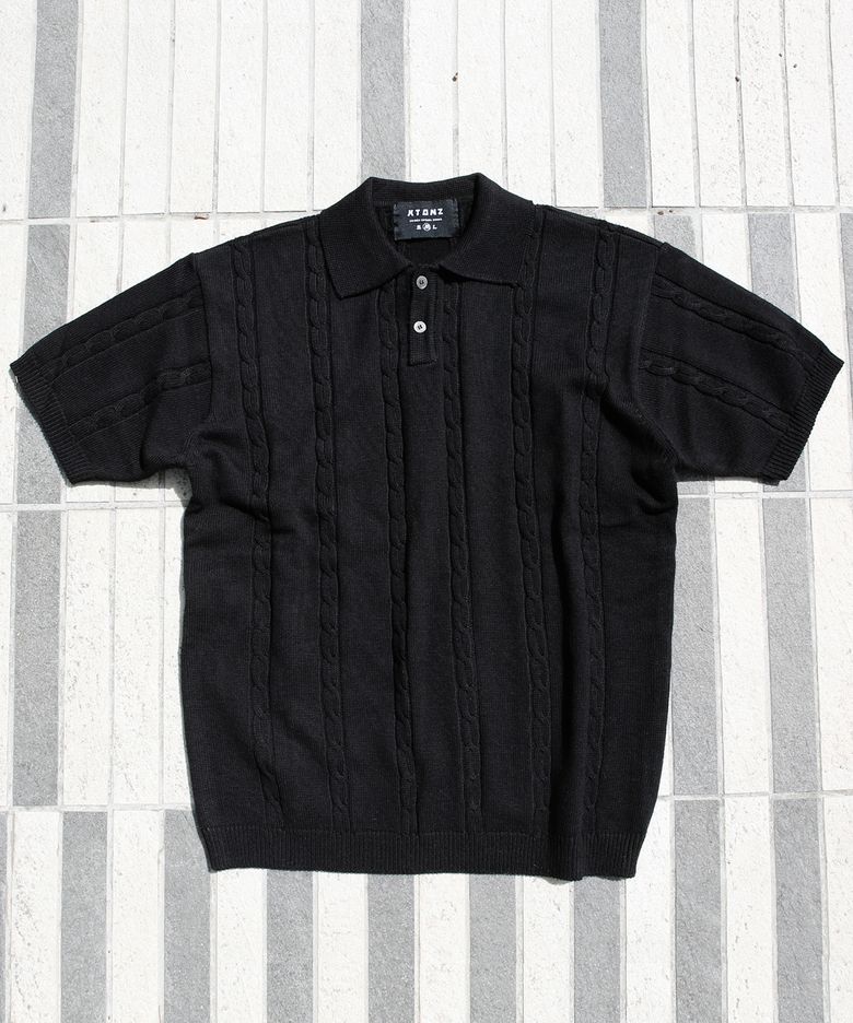 XTK016 대퍼딜 꽈배기 니트 (BLACK)