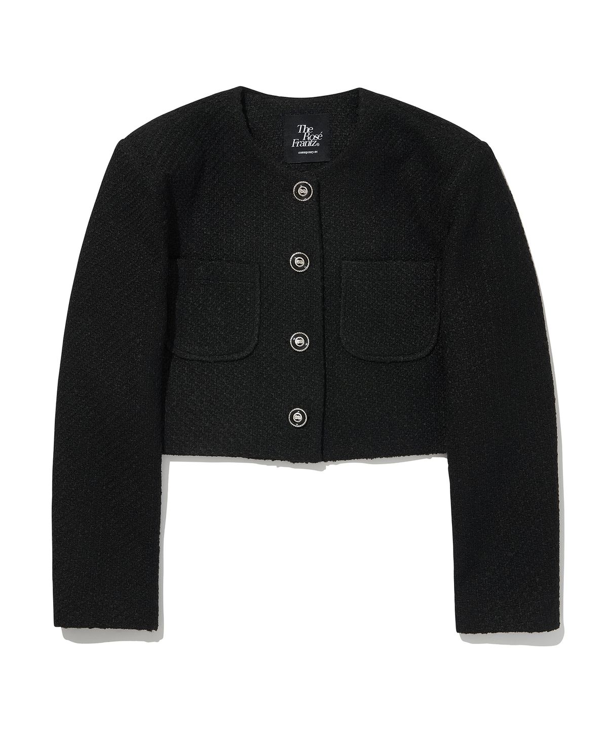 로제프란츠(ROSEFRANTZ) Tweed Crop Jacket [Black]