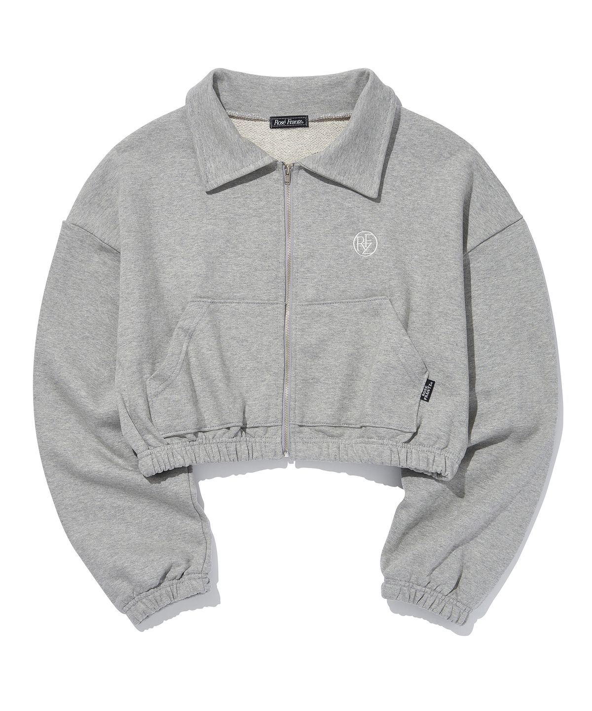 로제프란츠(ROSEFRANTZ) Crop Callar Zipup [Melange Gray]