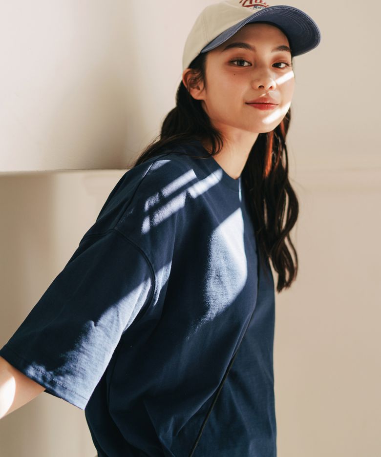 루이스 박스 반팔티셔츠 로얄네이비 KJST2411