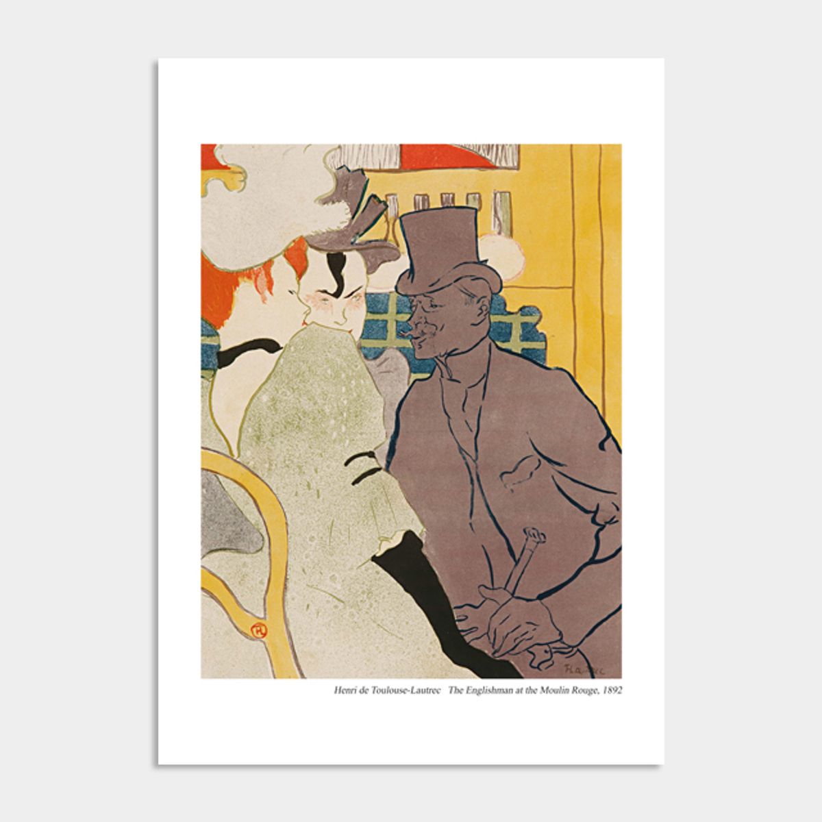 멜팅스튜디오(MELTING STUDIO) 툴루즈 로트렉 액자 인테리어 포스터 / 28번 물랭주르의 영국신사