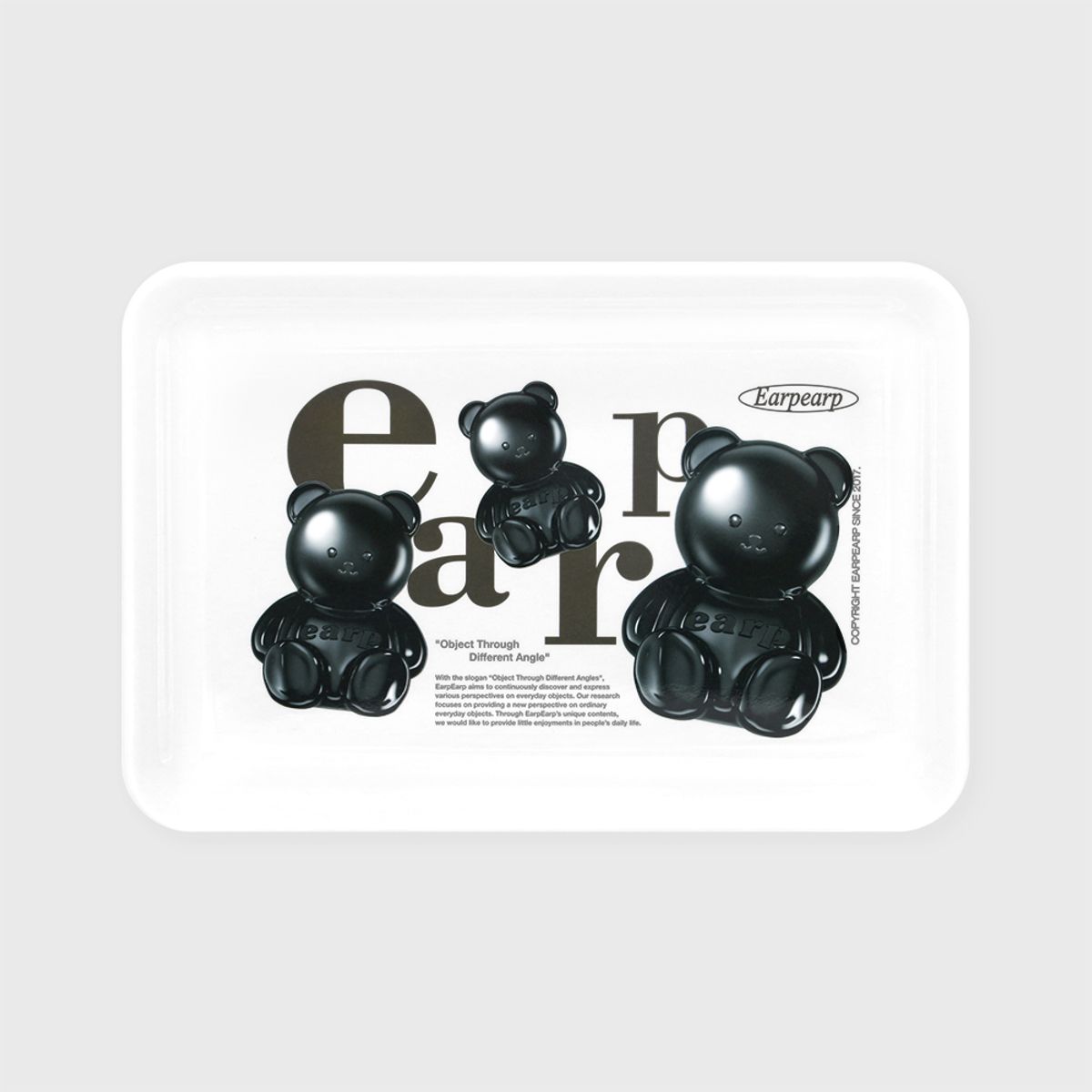 어프어프(EARPEARP) BLACK COVY OBJECT-WHITE(트레이)