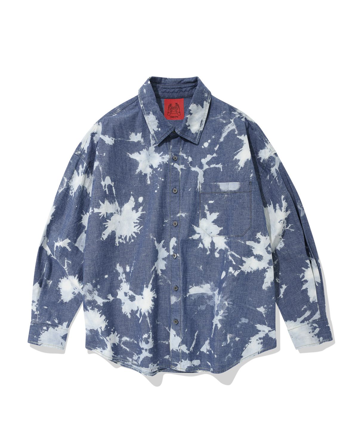 커넥트엑스(CONECTX) Hand Bleached Oversized Denim Shirt (light ver.)
