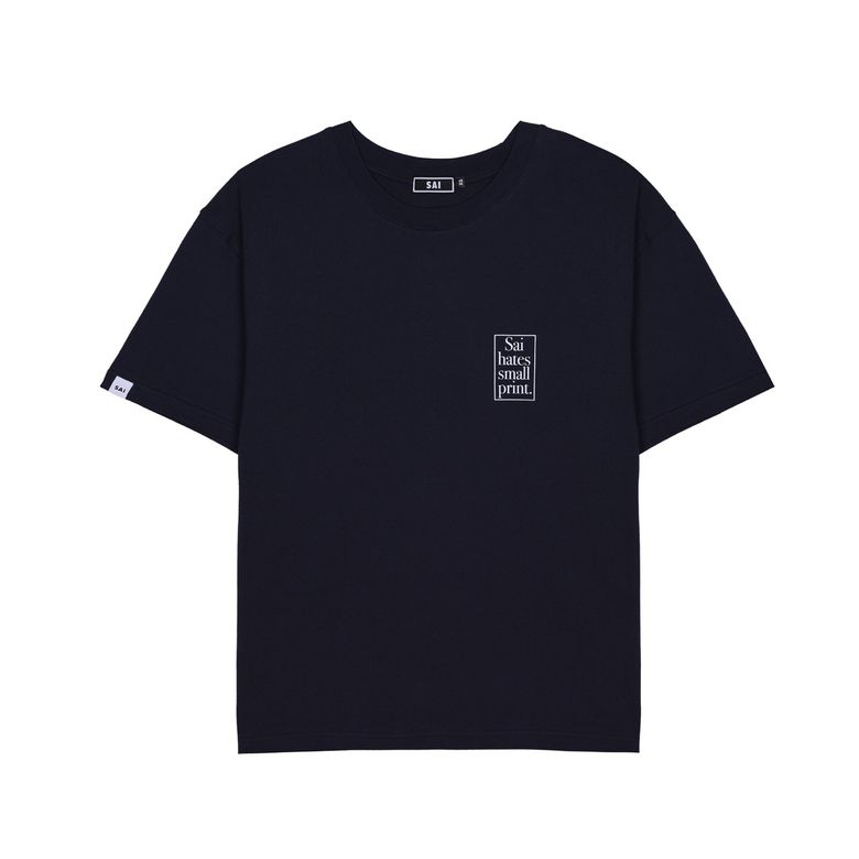 003 헤이츠 그래픽 티셔츠 네이비