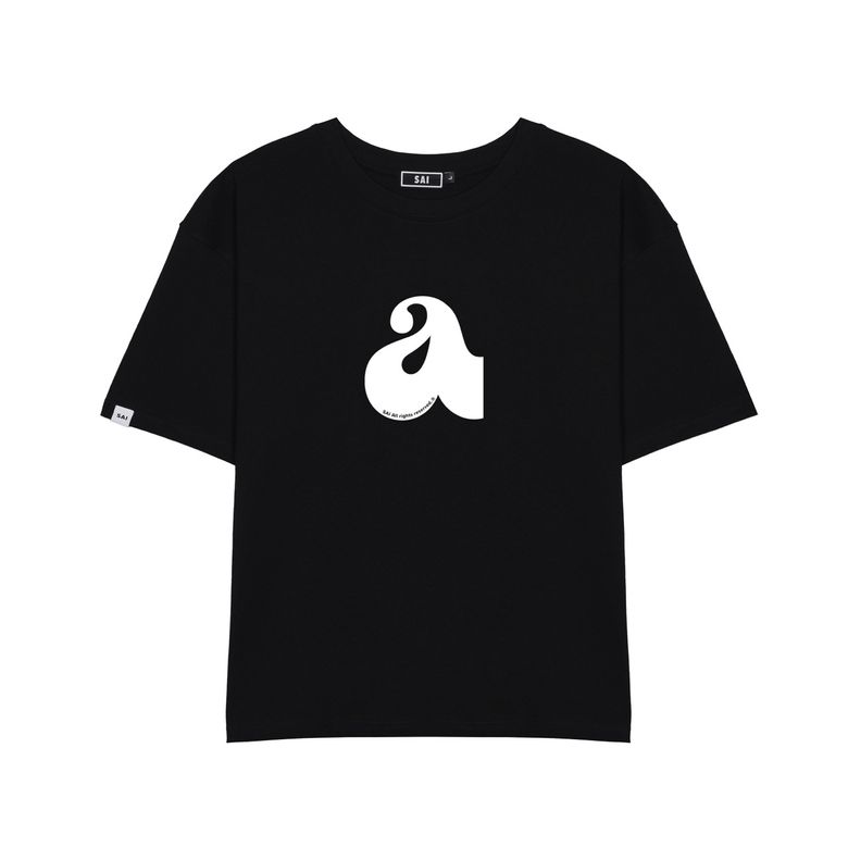 SAI 003 ‘a’ 빅로고 티셔츠 블랙