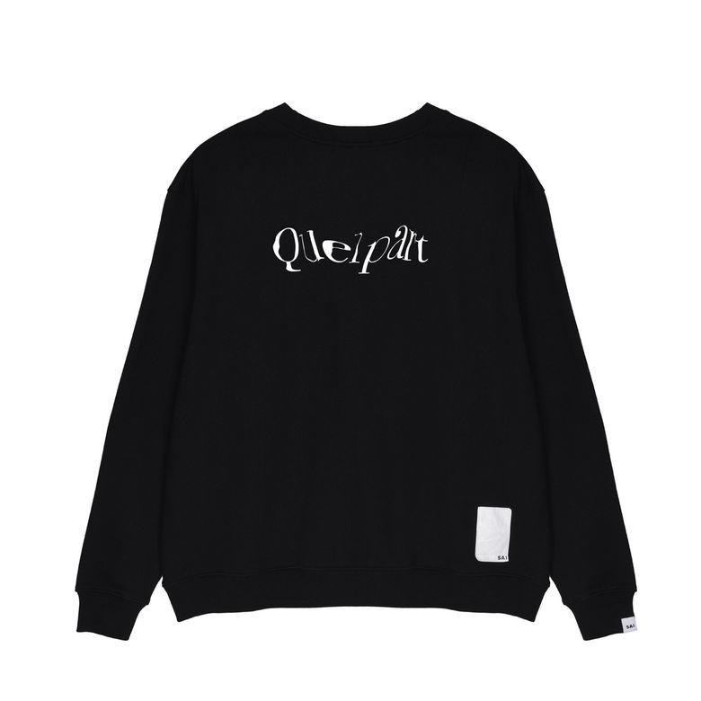 003 퀠파트 타이포 그레픽 스웻셔츠 블랙
