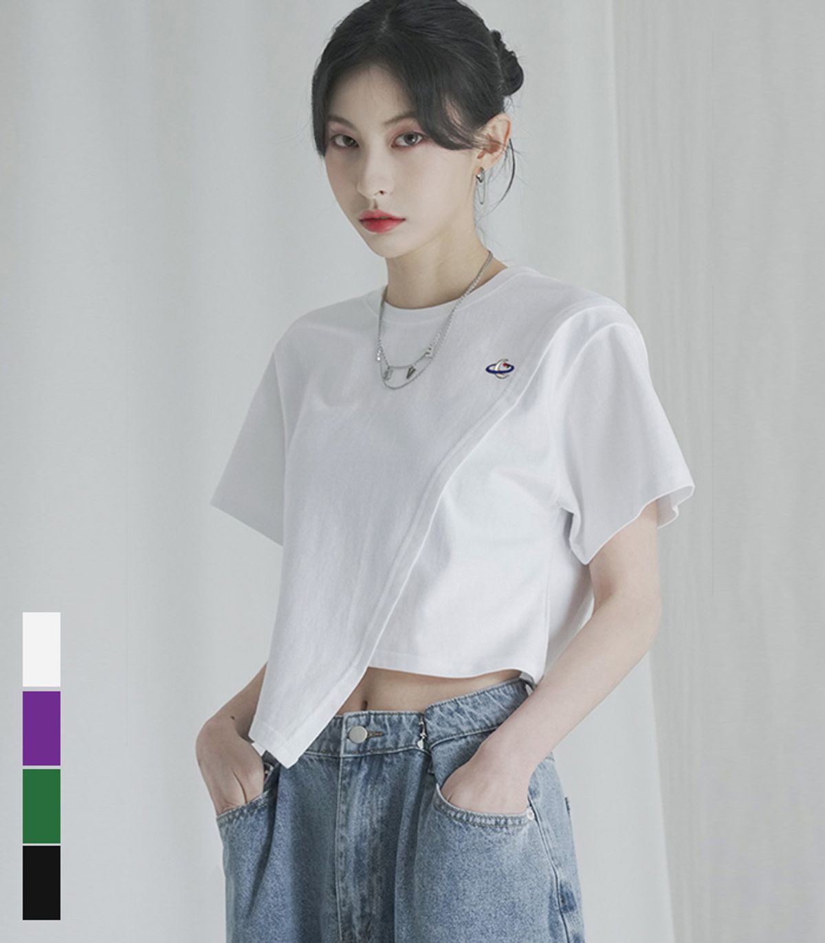 어반드레스(AVANDRESS) Diagonal T-shirt - 5COL