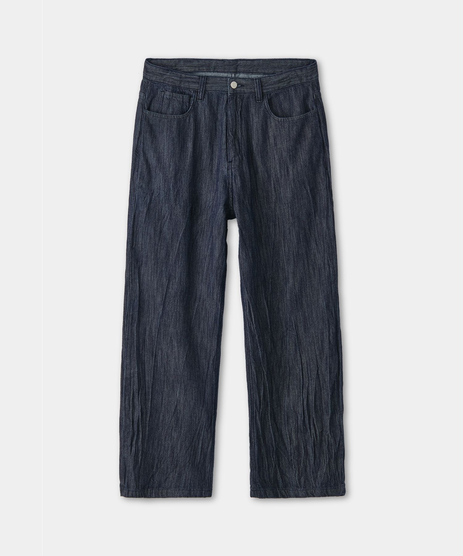 ★COOR★ Crinkle Wide Denim Pants (Indigo) MUSINSA | COOR Crinkle Wide Denim Pants (Indigo)