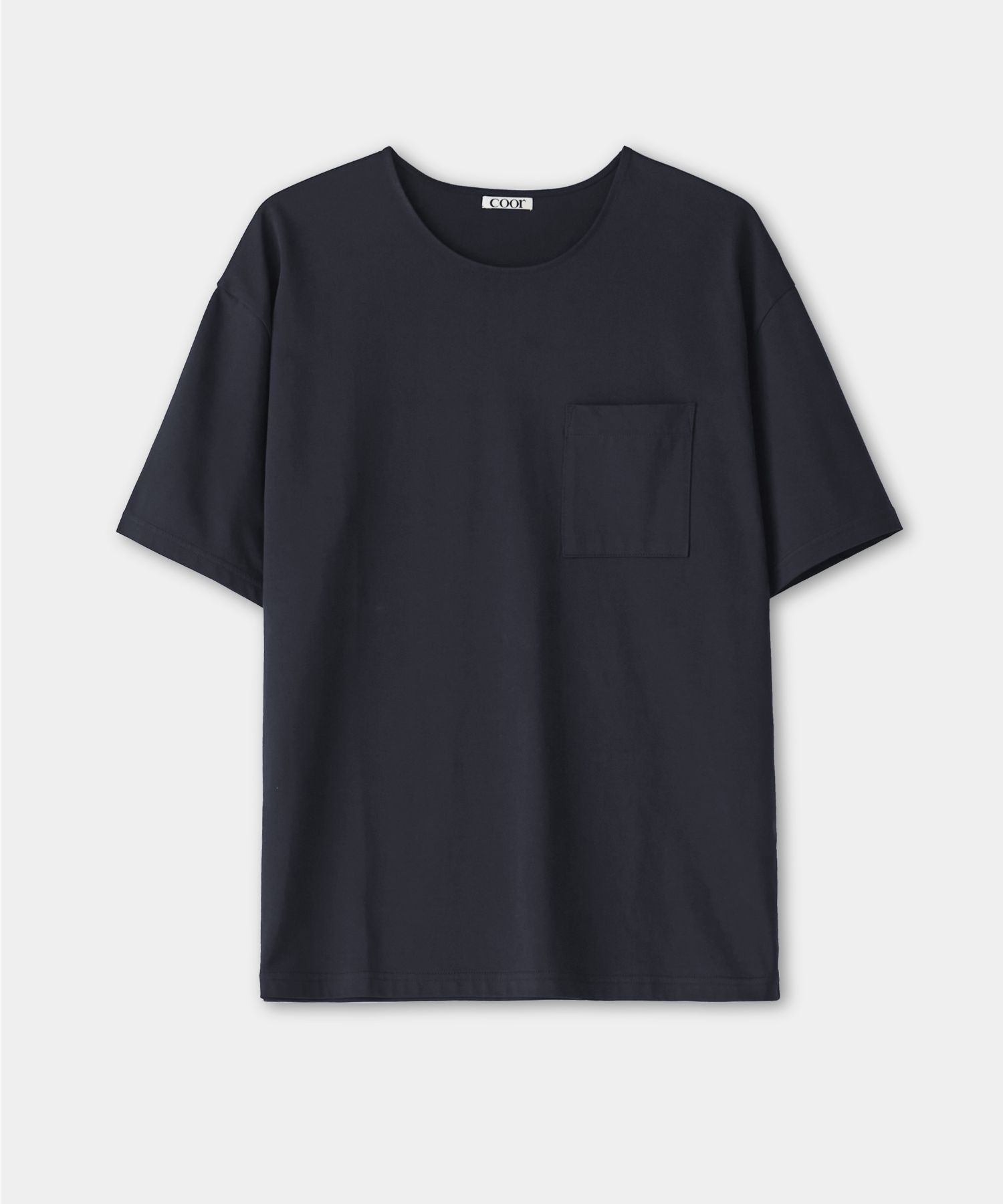 MUSINSA公式 | COOR スーピマコットンセミオーバーフィットUネックT 