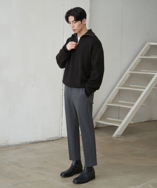 MUSINSA公式 | DRAW FIT [Draw Fit X Kang Stylist] Bendable Tapered Slacks ...
