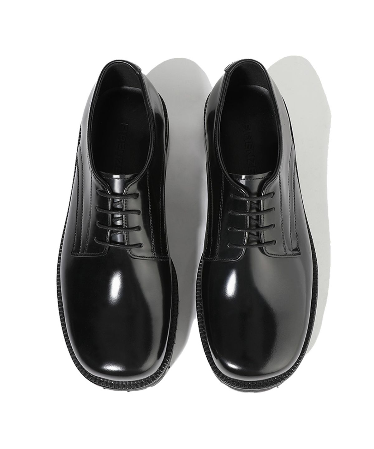 피렌체 아뜨리에(FIRENZE ATELIER) [비브람] 와이드 볼드쉐입 4.7CM 코만도솔 더비슈즈 1070 [BLACK BOX]