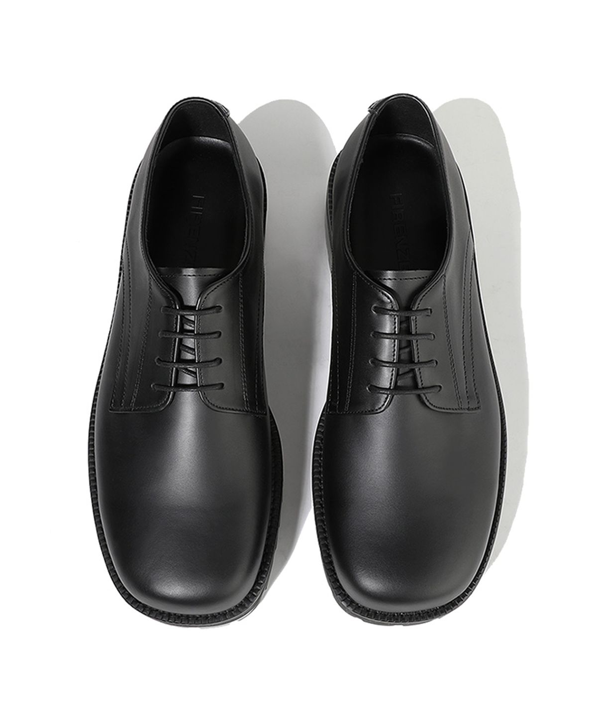 피렌체 아뜨리에(FIRENZE ATELIER) [비브람] 와이드 볼드쉐입 4.7CM 코만도솔 더비슈즈 1070 [BLACK FG]