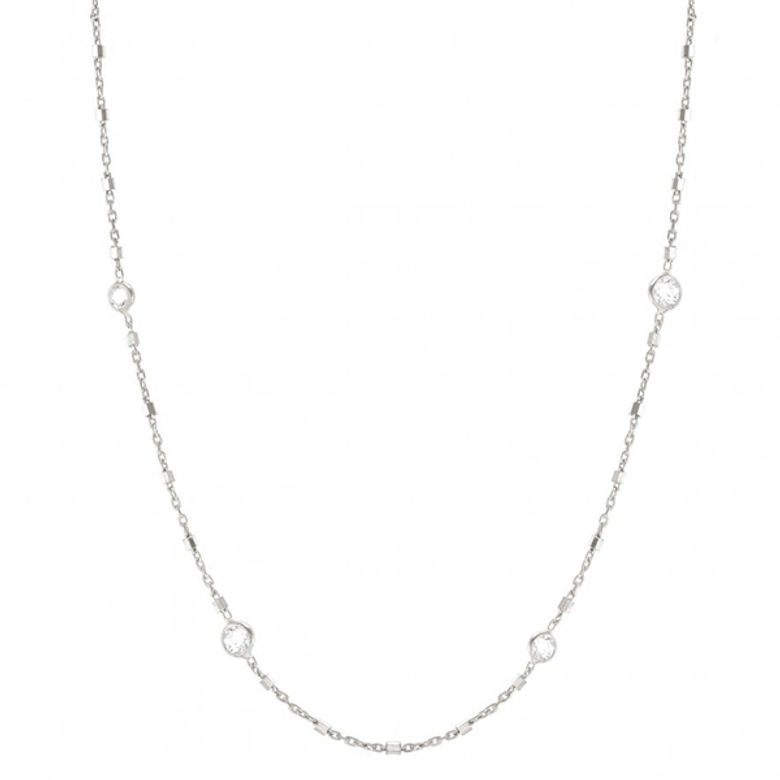 목걸이 벨라 디테일스 925 Silver and CZ (Mixed Chain) 146686/034