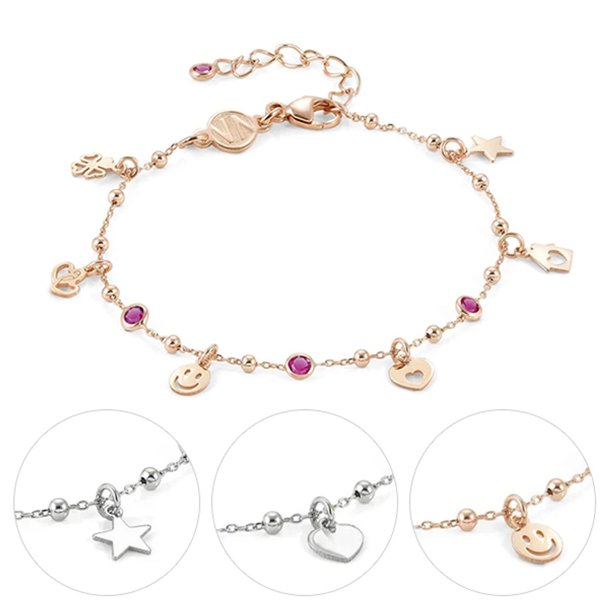 노미네이션(NOMINATION) 팔찌 멜로디에 해피 sterling silver with CZ 147720