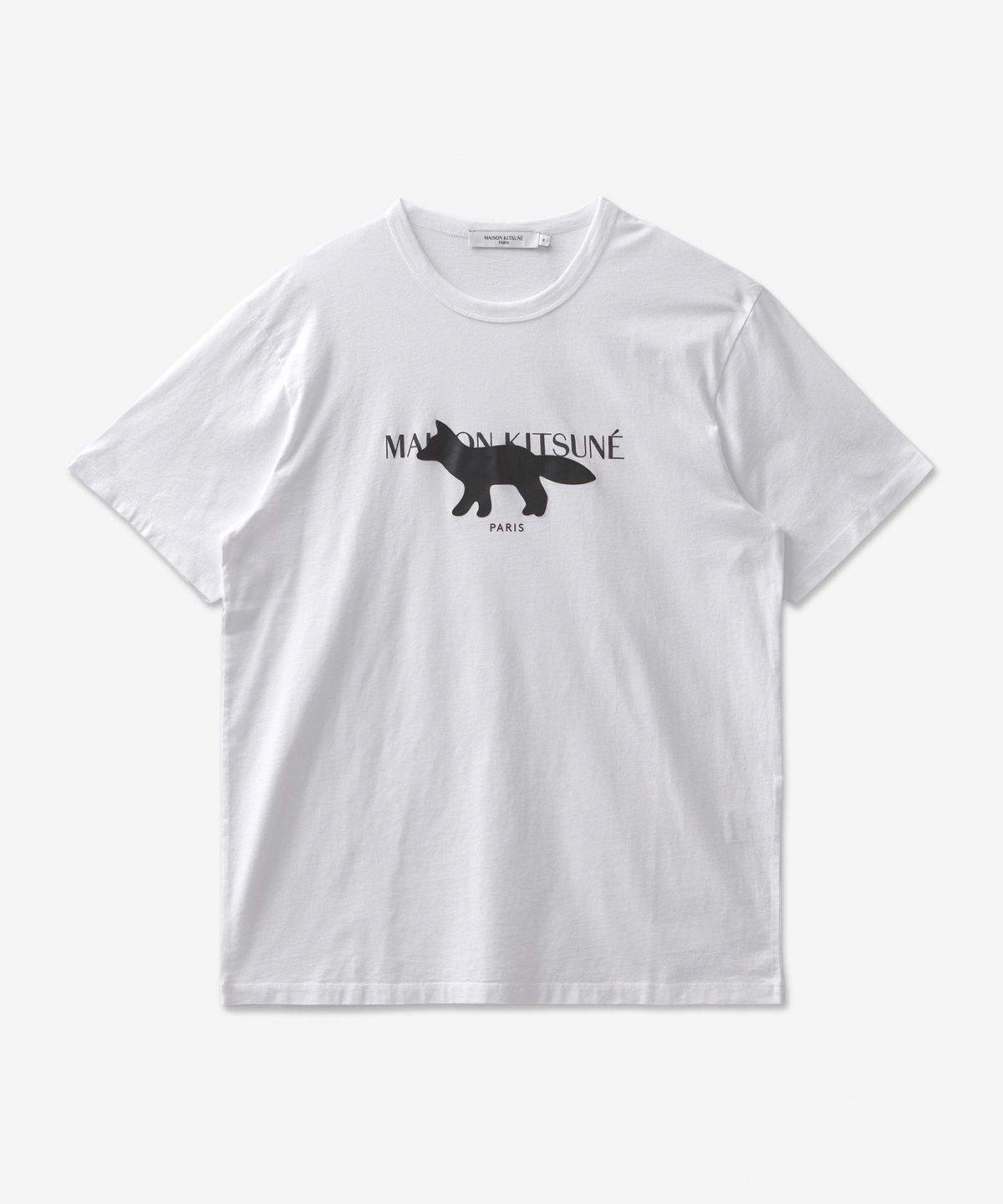 메종 키츠네(MAISON KITSUNE) 남성 폭스 스탬프 로고 반소매 티셔츠 - 화이트 / IM00153KJ0008P100