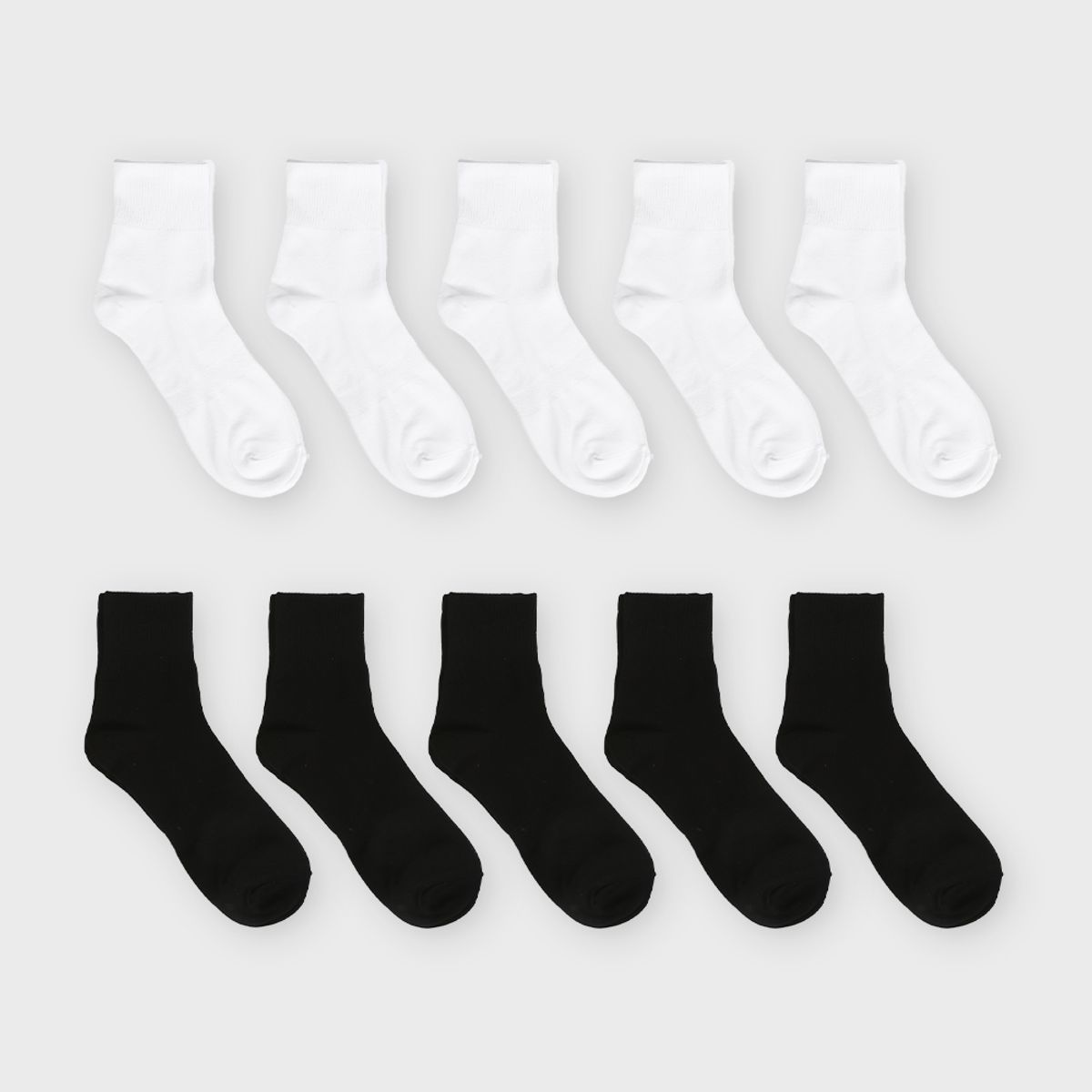 삭스에이(SOCKSA) [10PACK] 베이직 200N 하프밴드 무지 미들 삭스  6색상