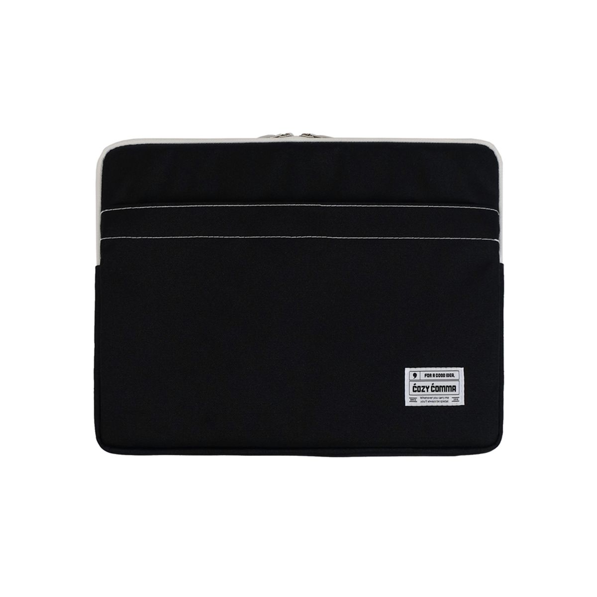 코지콤마(COZYCOMMA) 내맘대로 아이패드파우치 화이트블랙(2size)
