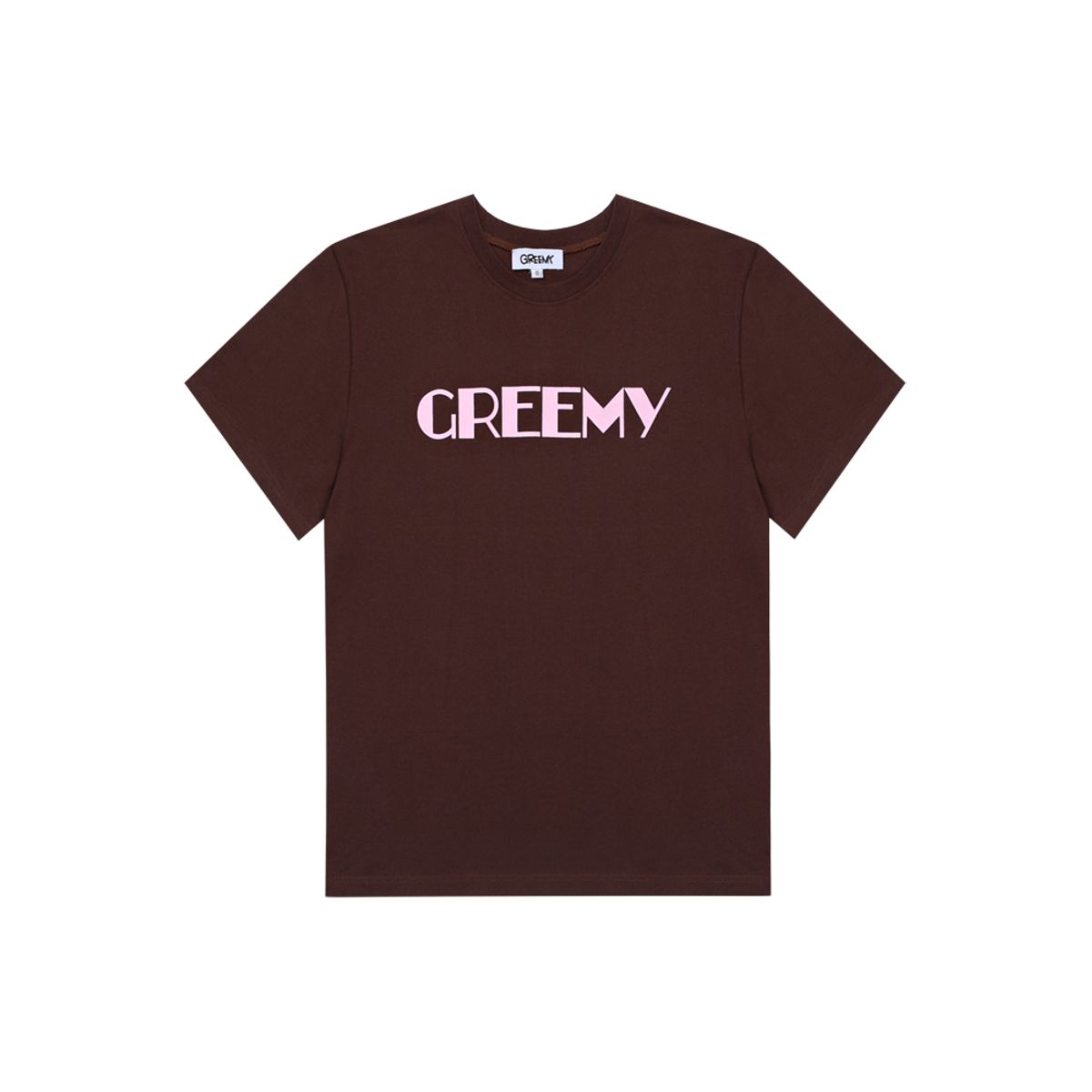 그리미(GREEMY) SIMPLE LOGO T-SHIRT(BROWN)
