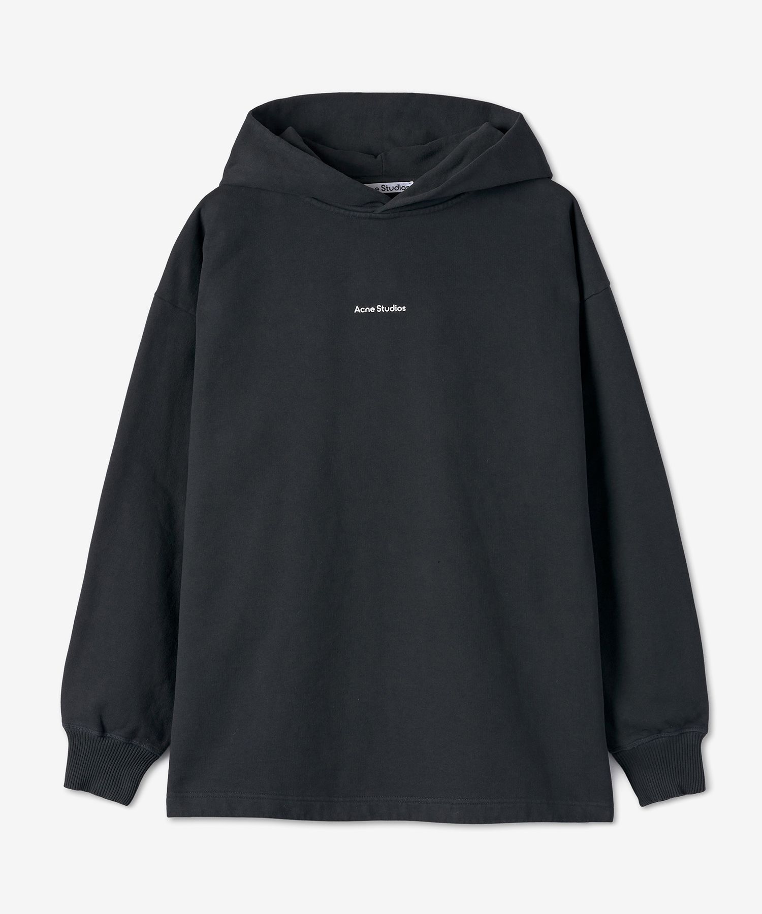 MUSINSA ACNE STUDIOS Women's Logo Print Hoodie Black AI0083900