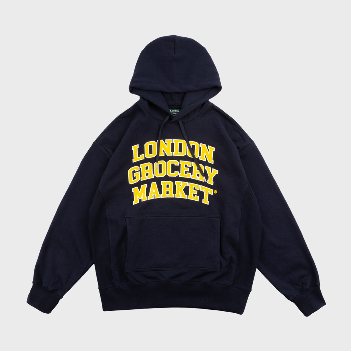 런던그로서리마켓(LONDON GROCERY MARKET) College Logo Heavyweight Hoodie (Navy)