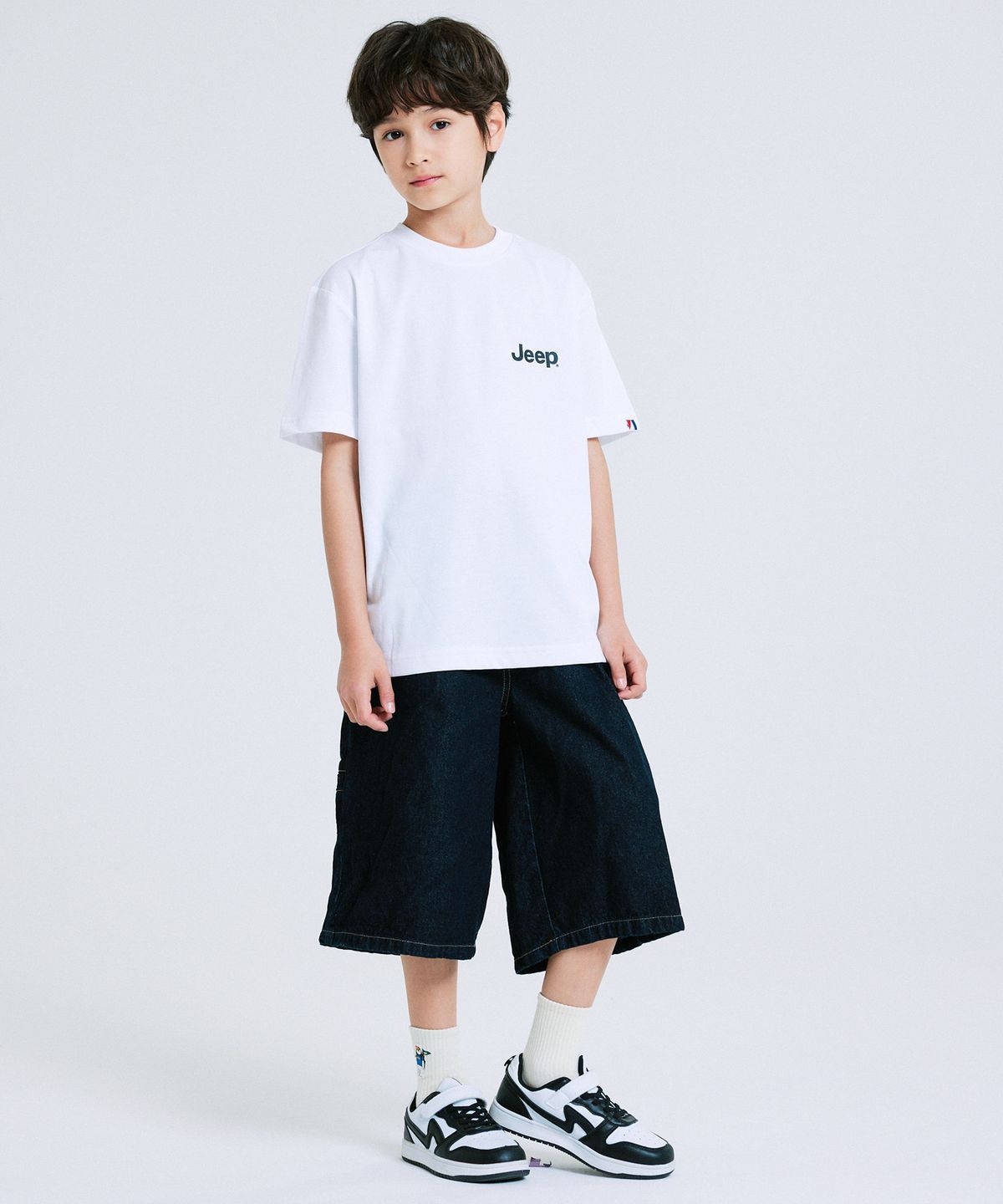 지프키즈(JEEPKIDS) 스몰 지프로고 반팔티 (KQ5TSU092WH)