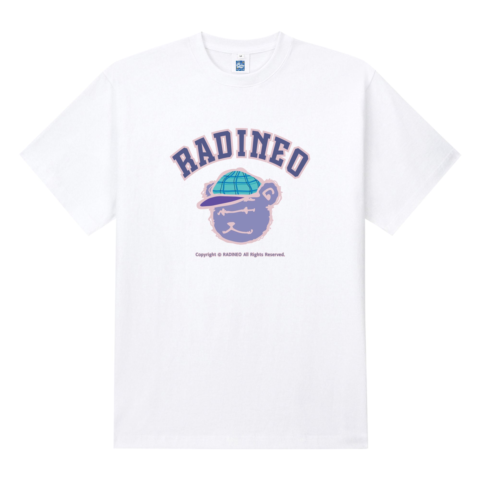[RADINEO]★ 韓国人気★Purple Bear T-SHIRTS MUSINSA | RADINEO Purple Bear White Short-Sleeved T-Shirt
