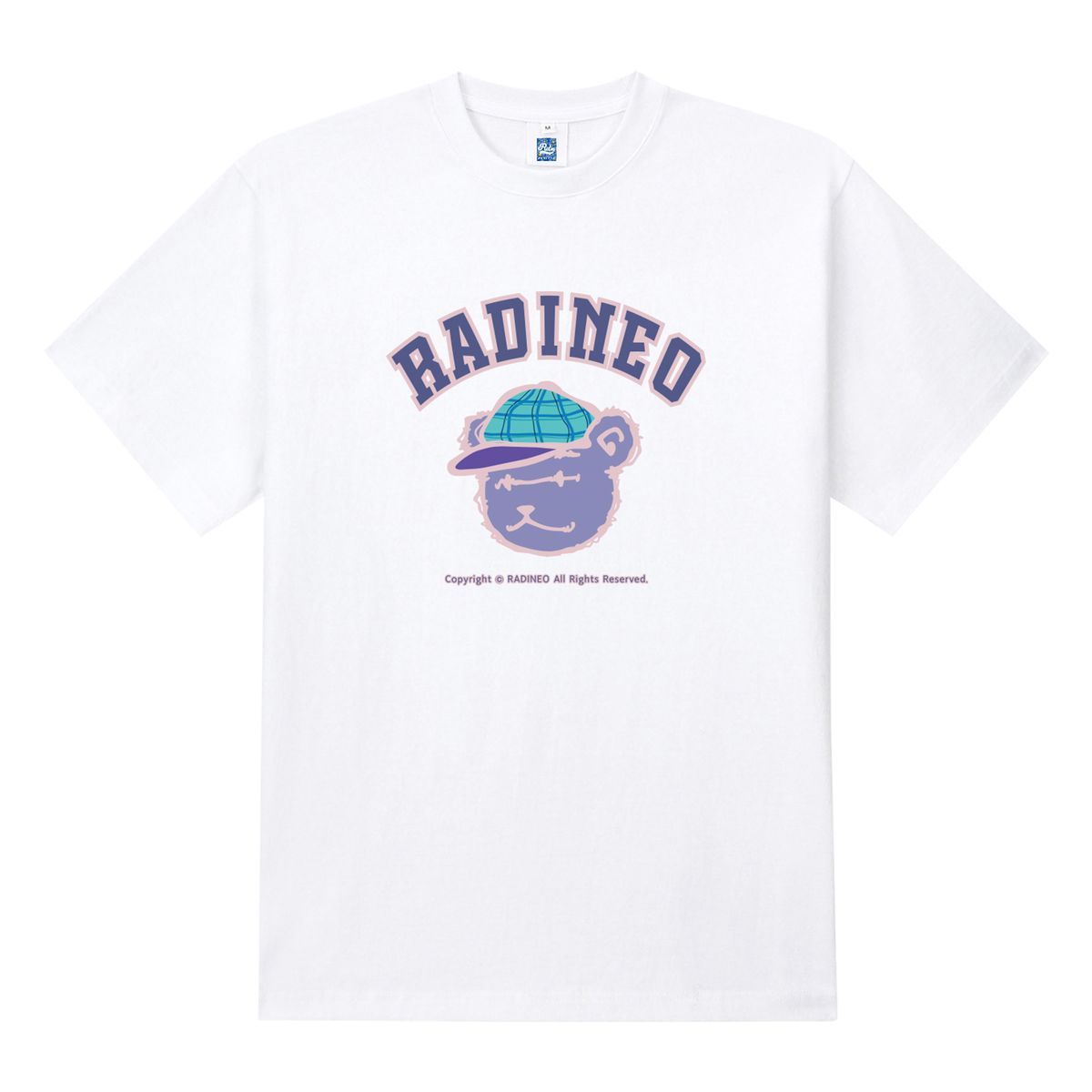 라디네오(RADINEO) 보라 베어 화이트 반팔 티셔츠