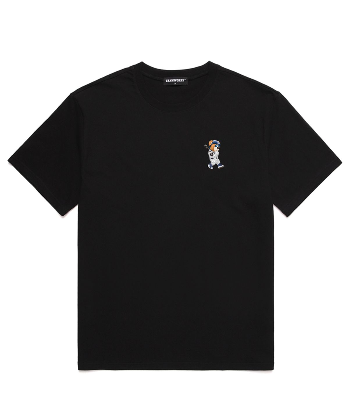 밴웍스(VANNWORKS) MINI BASEBALL BAER 오버핏 반팔 티셔츠 (VNDTS217) 블랙