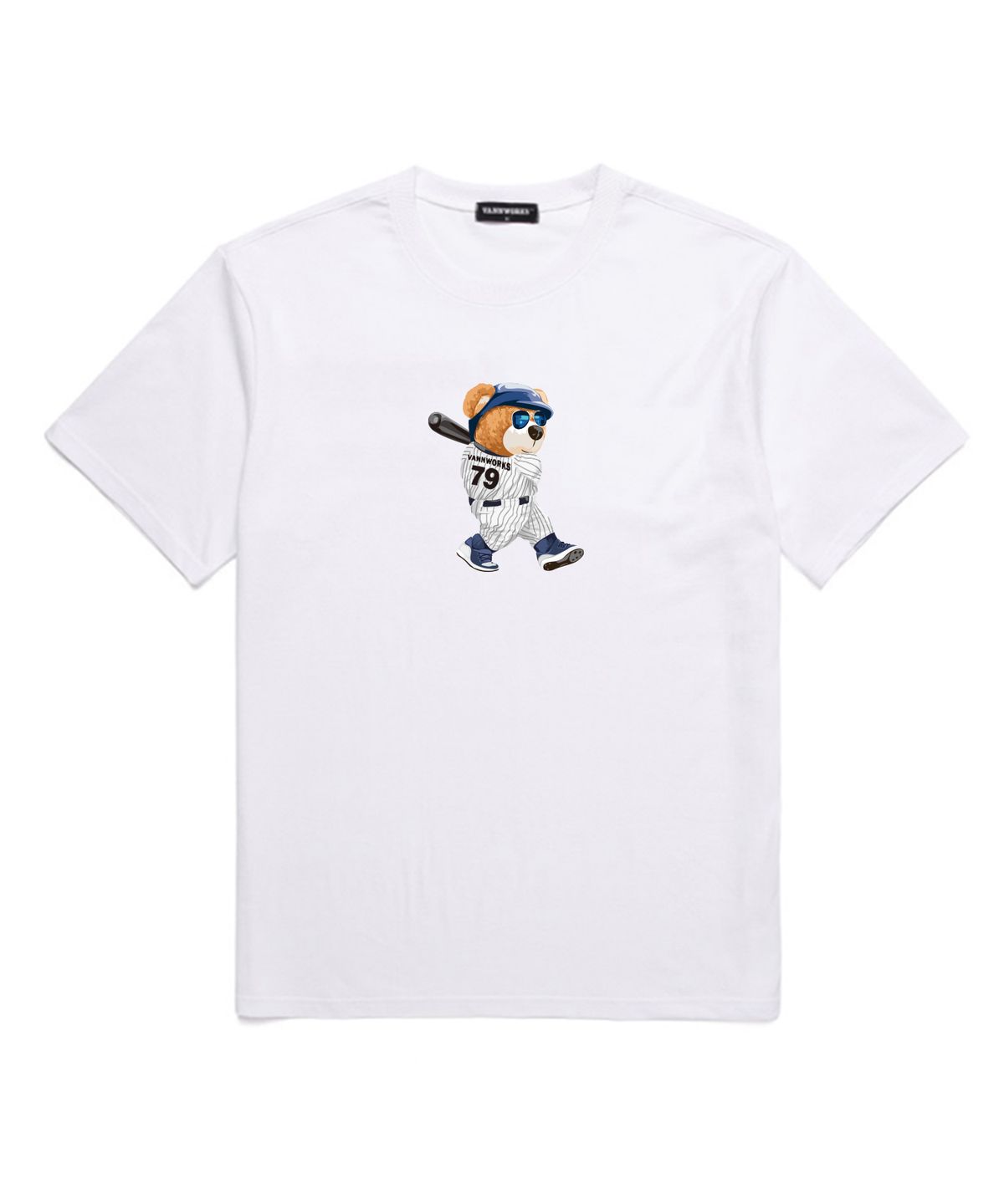 밴웍스(VANNWORKS) BASEBALL BAER 오버핏 반팔 티셔츠 (VNDTS218) 화이트