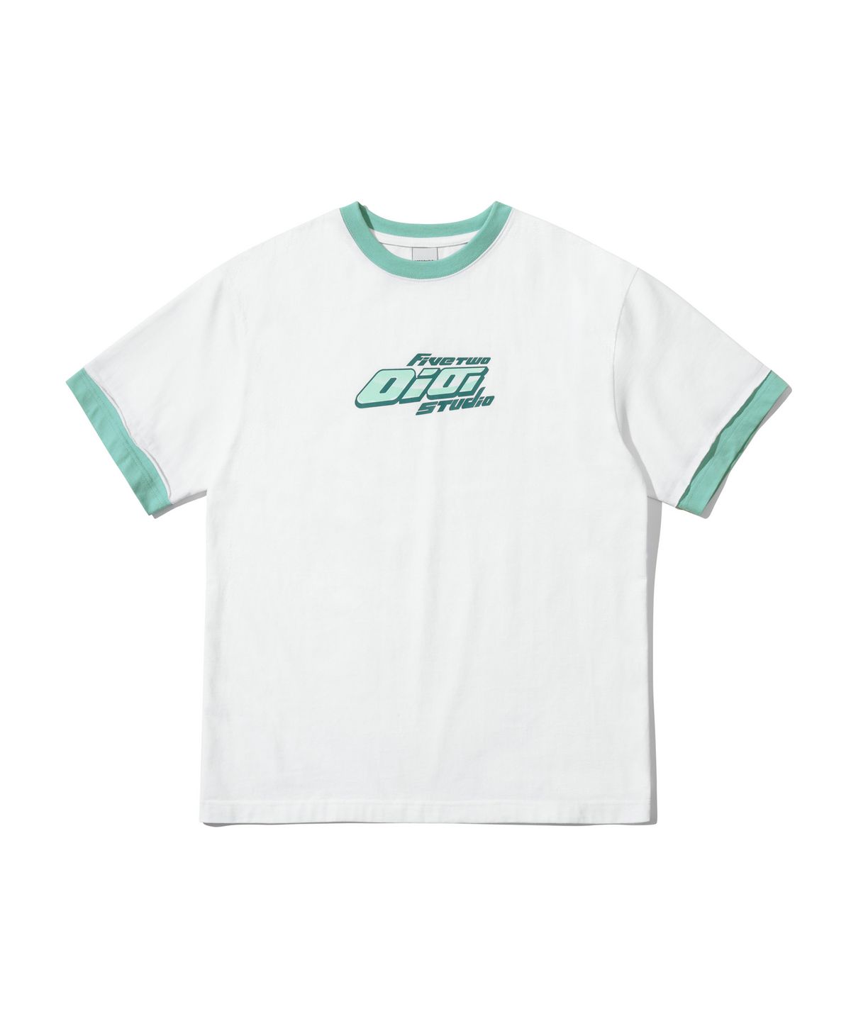 오아이오아이 컬렉션(OIOI COLLECTION) ITALIC OIOI RAW EDGE T-SHIRT [WHITE]