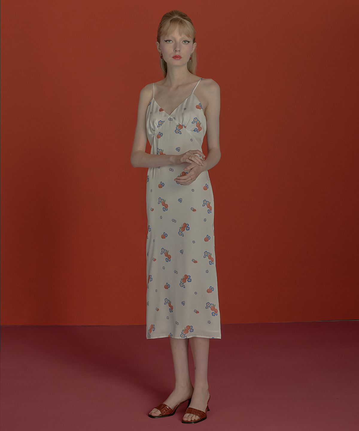 아이스가든에이오공팔(ICE GARDEN A.508) FRUIT PRINT SLIP DRESS