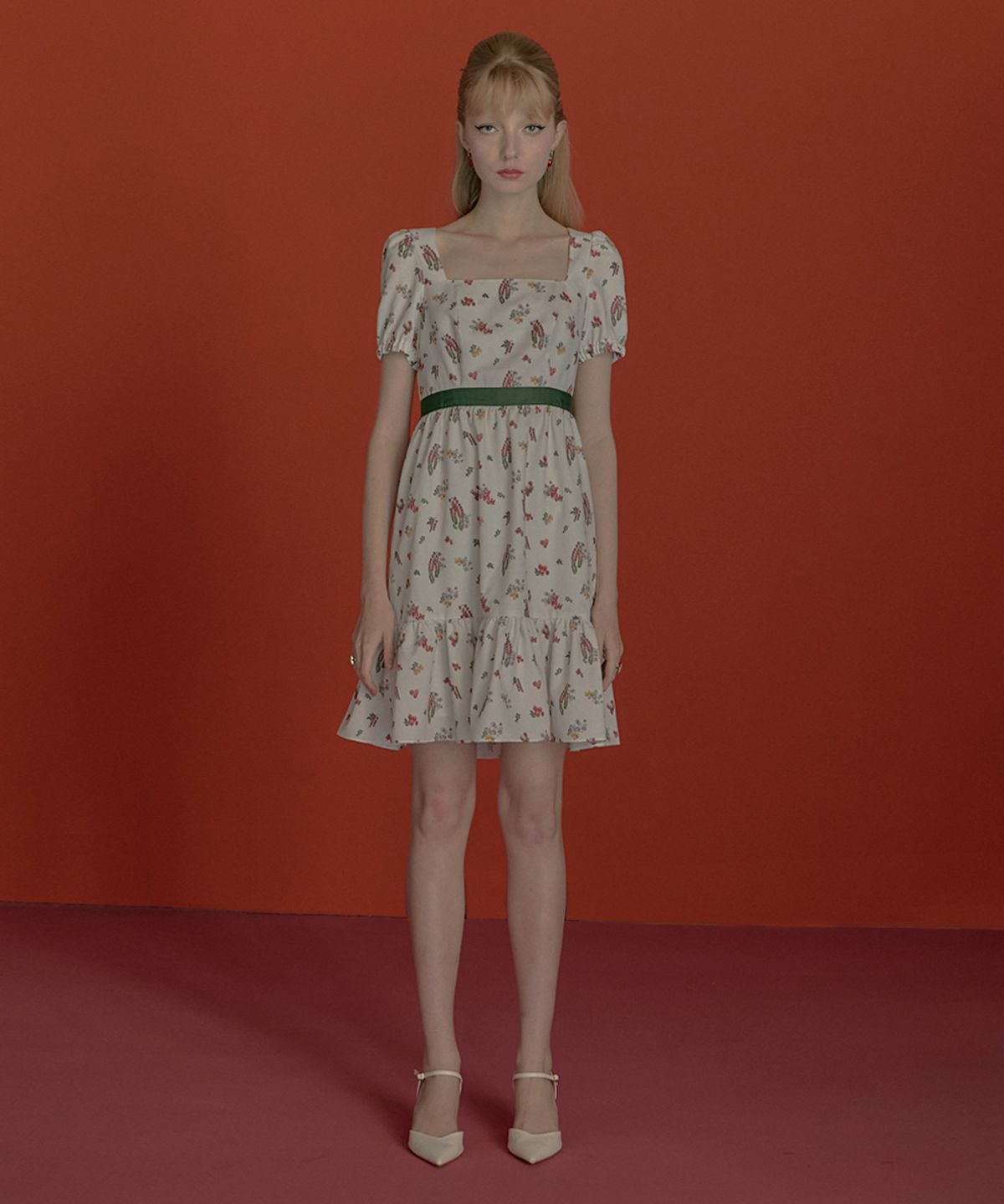 아이스가든에이오공팔(ICE GARDEN A.508) VEGGIE PRINT DRESS