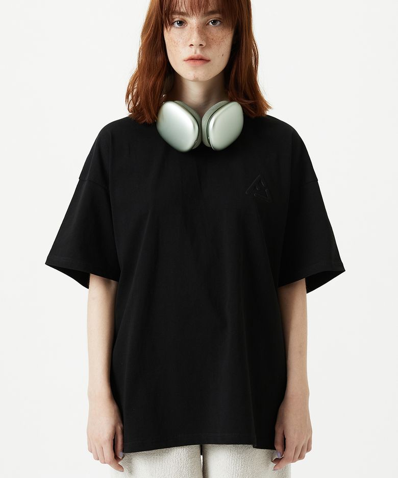 EMBOSSED LOGO T-SHIRTS - BLACK