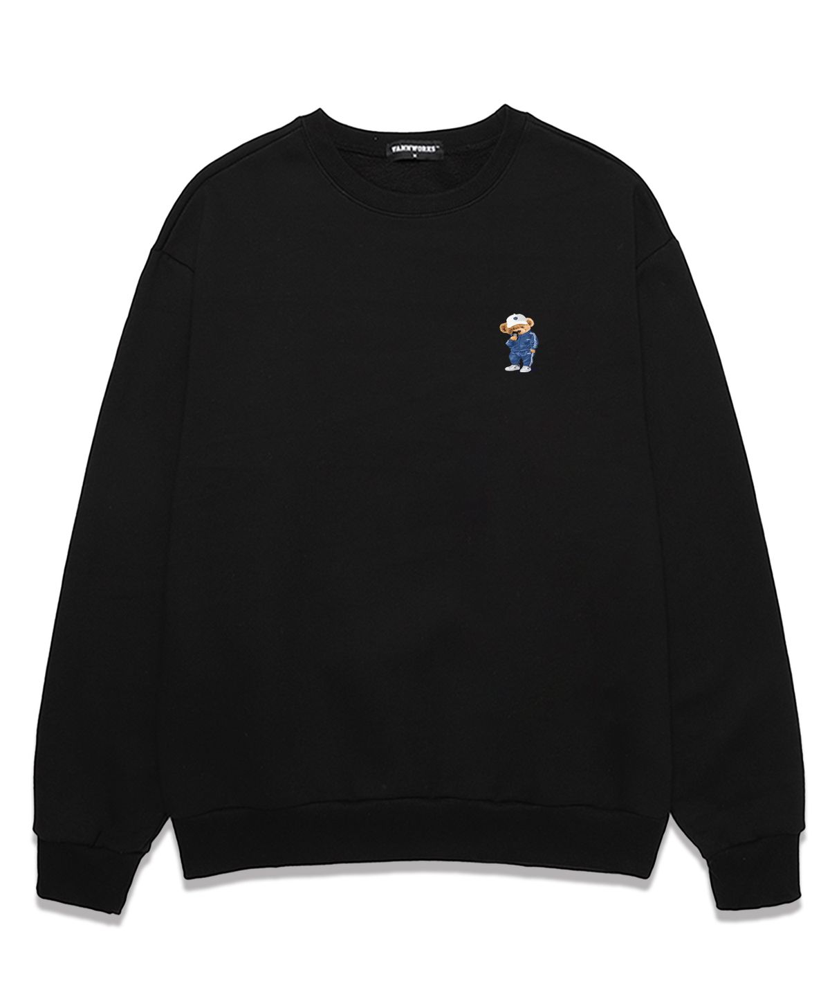 밴웍스(VANNWORKS) MINI COMPORT BEAR  오버핏 맨투맨 (VNDTS110) 블랙
