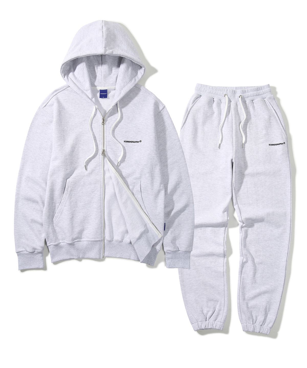 아이코노그라피(ICONOGRAPHY) [SET] Hoodie 2way Zip-up & Training jogger 2%MEL