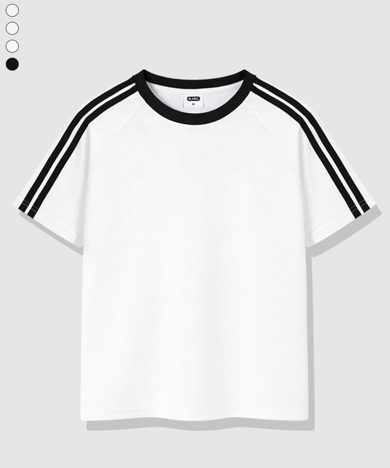 Joshua Oversized fit track short-sleeved T-shirt 4 Color [BLSE_3001]