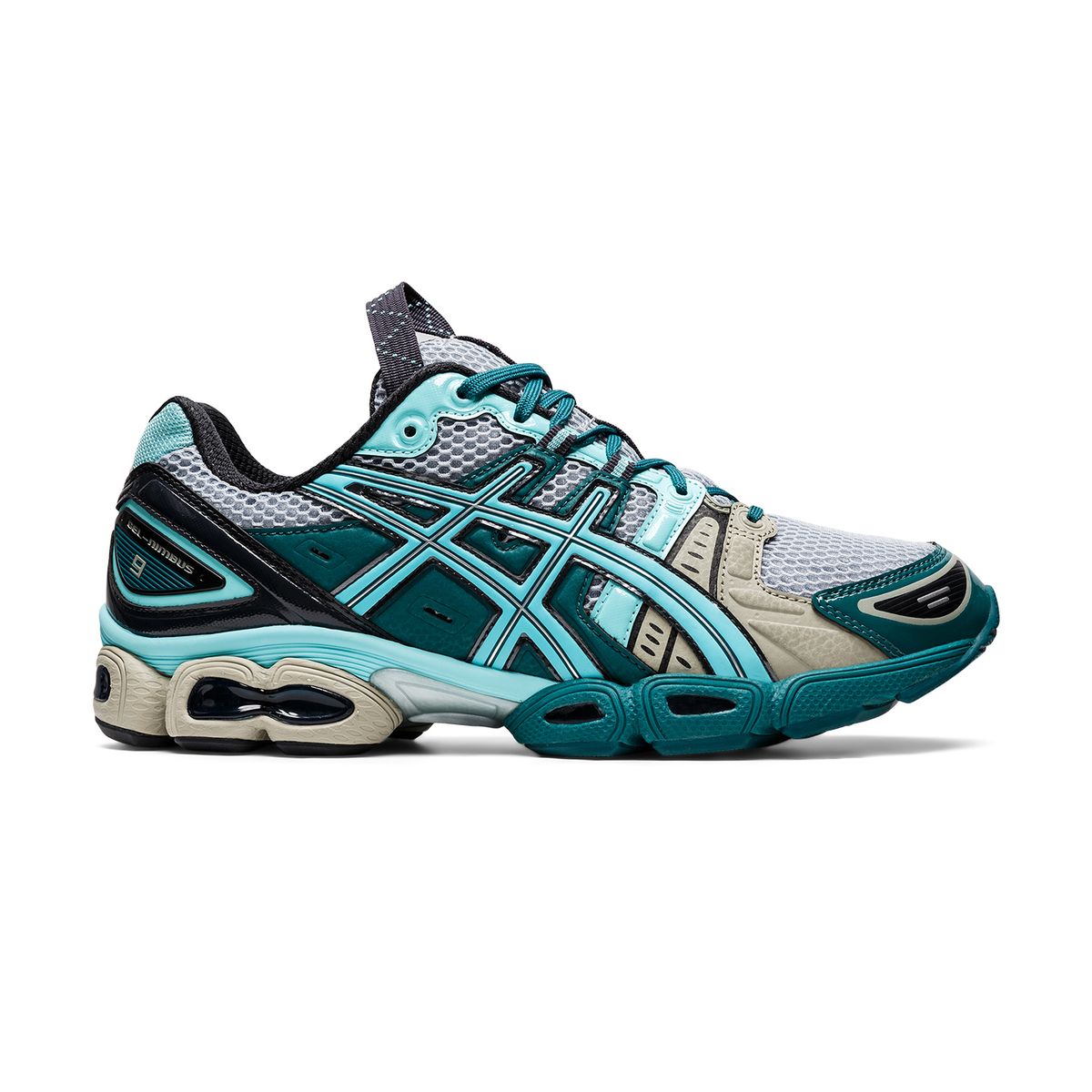 아식스(ASICS) UB3-S 젤-님버스 9 - 피드몬트 그레이:아루바 블루 / 1201A442-020