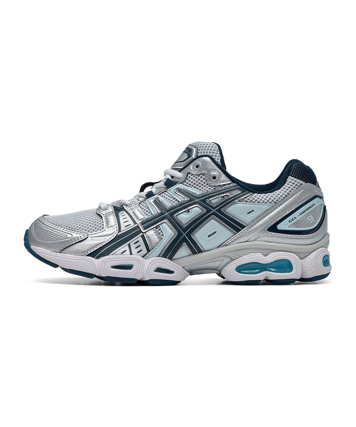 아식스(ASICS) 젤-님버스 9 - 퓨어 실버:프렌치 블루 / 1202A278-020