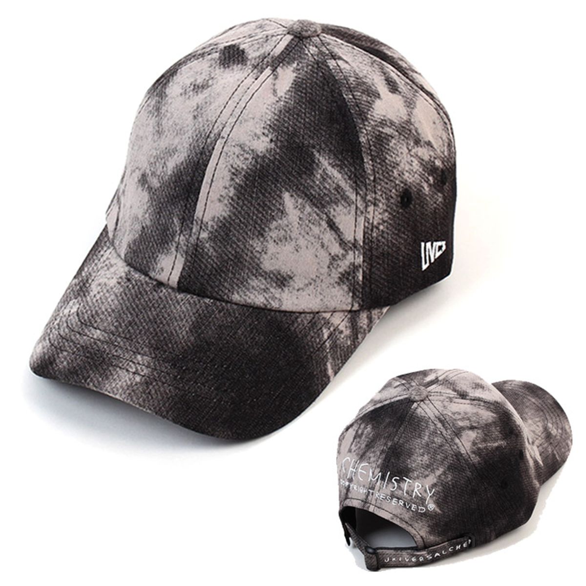 유니버셜 케미스트리(UNIVERSAL CHEMISTRY) Dyed Black Ballcap 나염볼캡
