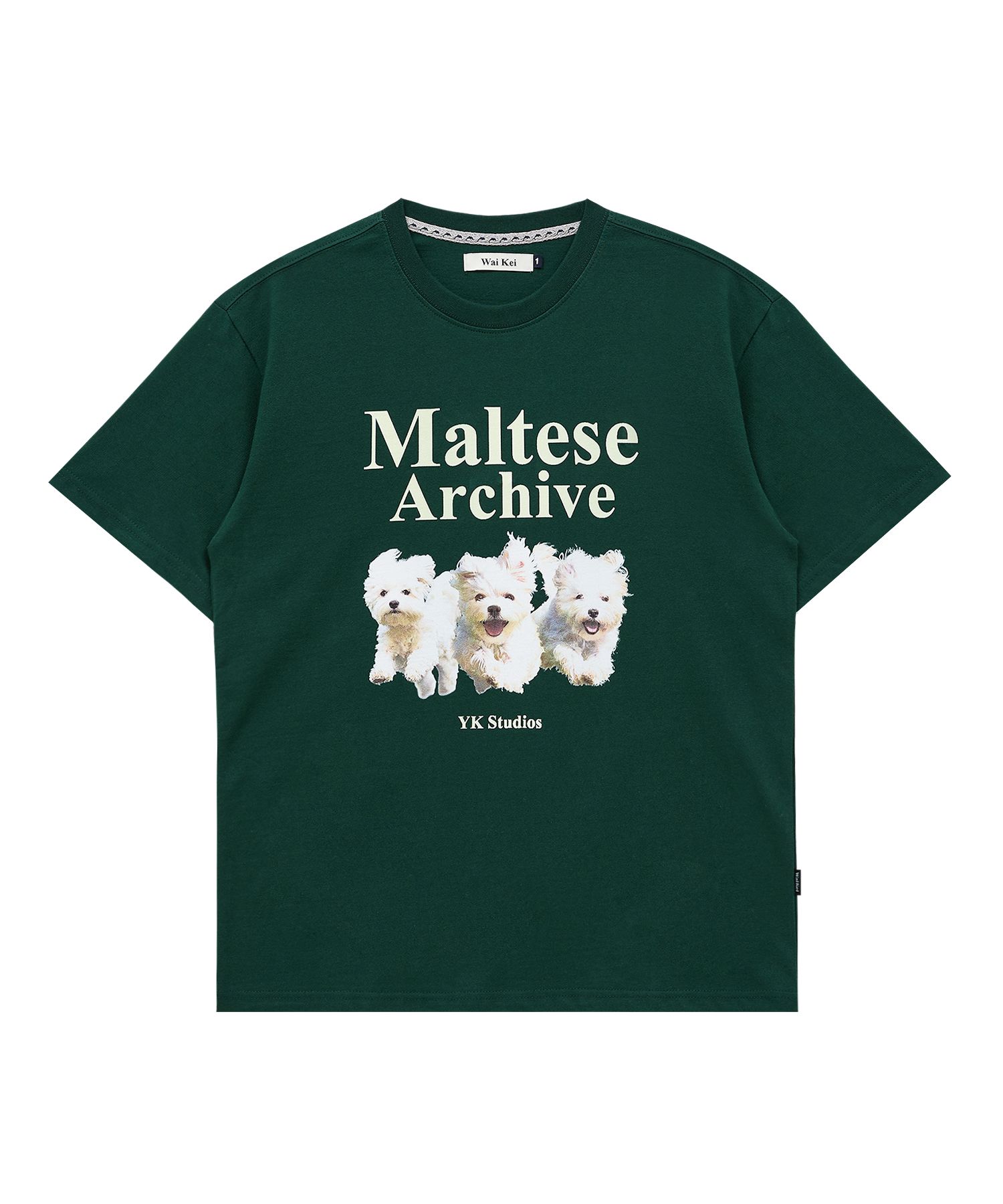 MUSINSA | WAI KEI MALTESE ARCHIVE SHORT SLEEVE T-SHIRT GREEN